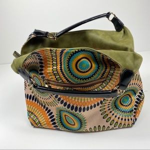 Nicole Lee vibrant tote bag, EUC